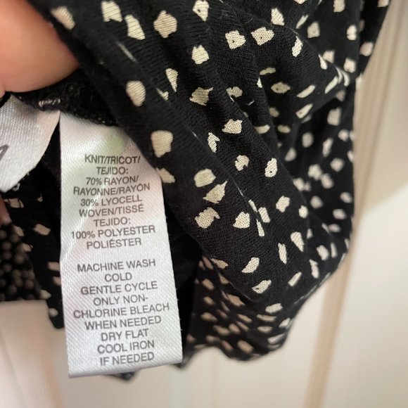 LOFT Black and White Polka Dot Blouse - Picture 6 of 6
